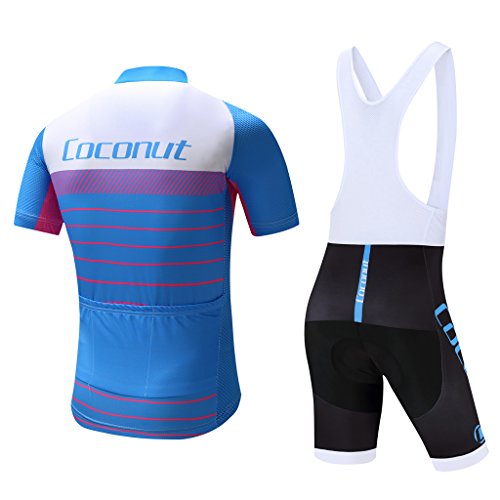 image for Coconut Ropamo Men's Short Sleeve Cycling Jersey Sets Bike Shirt Bib S
