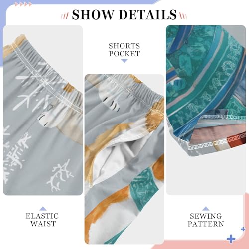 Corgi Dog Snowflakes Print Boys Long Pants Soft Trousers Elastic Waist Kids Lounge Bottoms with Pockets S-XL4