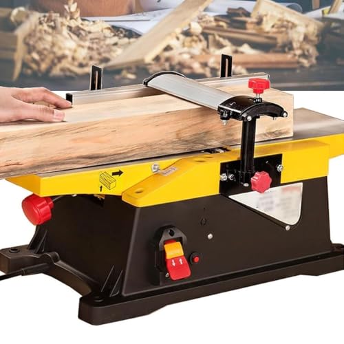 Image of 6Inch Desktop Electric Planer, 1800W Multifunctional Jointers Woodworking - 12000 RPM/min Jointer Planer Heavy Duty Benchtop Planer For Wood Cutting Thickness Planer
