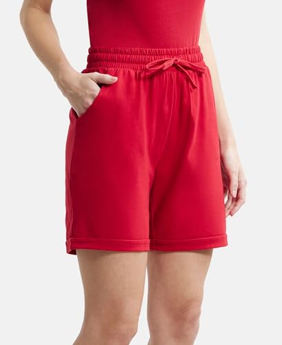 Image of Jockey AW23 Women's Super Combed Cotton Rich Regular Fit Shorts with Side Pockets