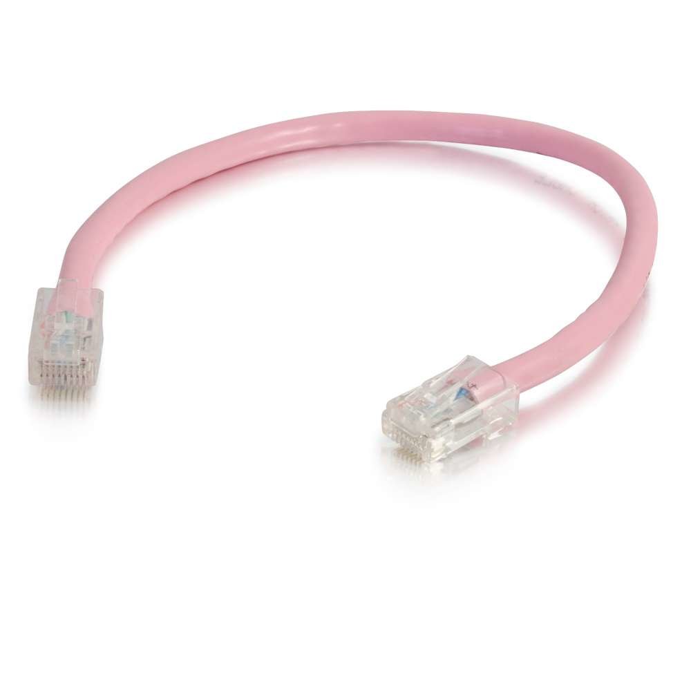 C2G/ Cables to Go 00950 Cat5e Cable - Non-Booted Unshielded Ethernet Network Patch Cable, Pink (6 Inches)