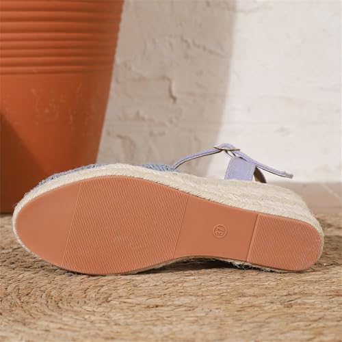 Sandales espadrilles compensées légères bout fermé pour marcher en été - 4