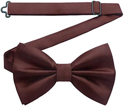 HISDERN Mens Paisley Pre-Tied Bow Set Adjustable Formal Neck Bowtie for Wedding Party