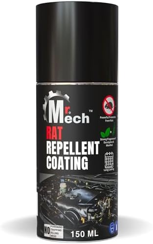 Mr. Mech® Rat Repellent Spray for Car Engines (150ml) | Automotive Rodent Protection Spray | Natural Peppermint Formula | Protects Engine Wiring, Cables & Plastic Parts | Non-Toxic | Up to 60 Days Protection