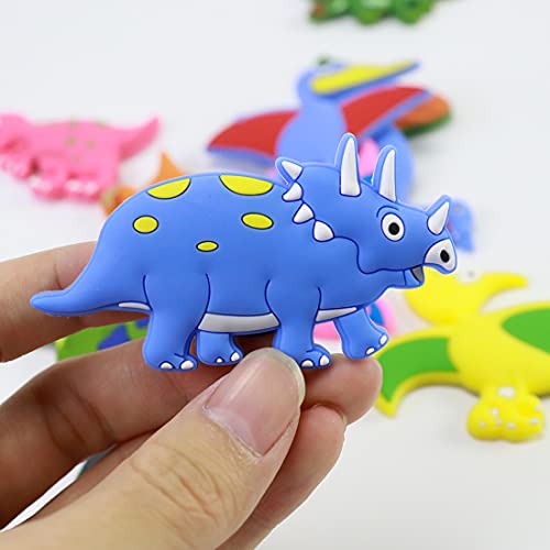 Imanes de dinosaurio para nevera, pack 12 piezas miniatura 4