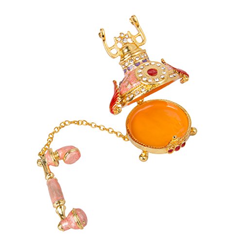 image for QIFU Vintage Style Telephone Shape Jewelry Trinket Box with Rich Ename