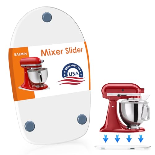 Baemin Thickened Acrylic Mixer Slider, 4.5-5QT, White