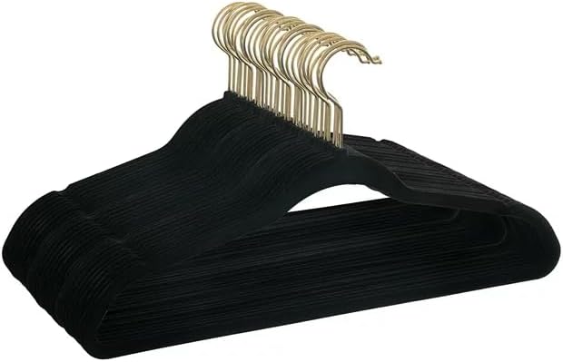 Sedlav Non-Slip Velvet Clothing Hangers - 30 Pack, Black - Space-Saving Design for Better Homes & Gardens