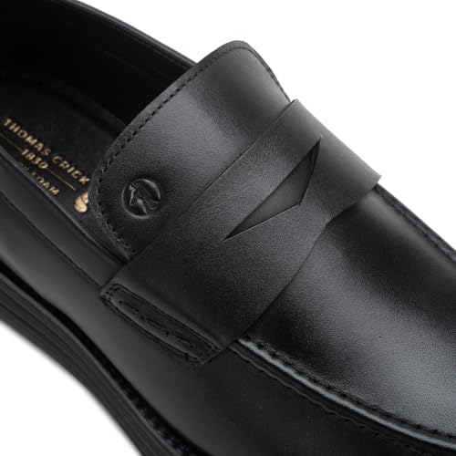 Image of Thomas Crick Sophisticated Dual-Tone Leather Loafers with Enhanced Comfort