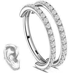 Double, Two Rows CZ-Silver