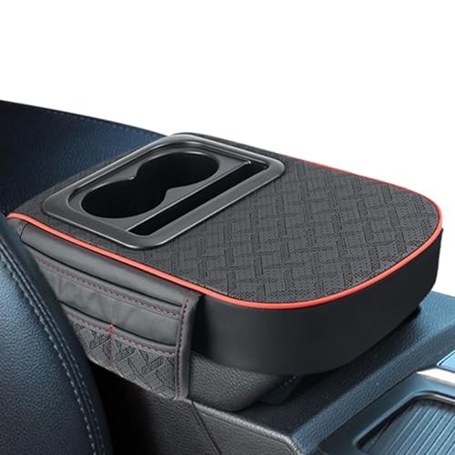 Housses de console de voiture et tapis de boîte d'accoudoir central universel avec porte-gobelet