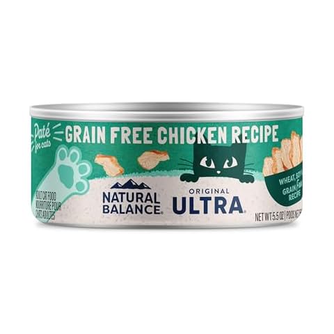 Natural Balance Original Ultra Grain Free Adult Wet Canned Cat Food, Chicken Recipe, 5.5 Ounce (Pack of 24) Cover