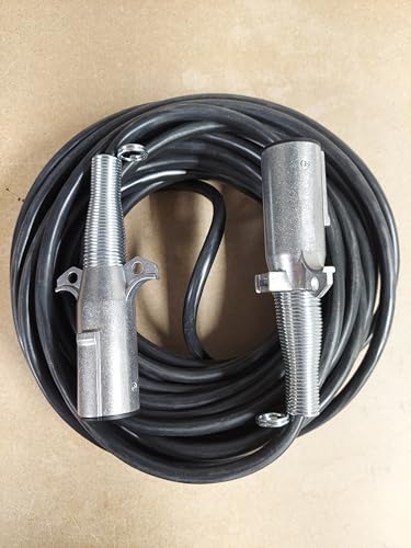 60 Foot 7 PIN Heavy Duty Extension Cord for Wired Tow Lights 6 Wire Cable