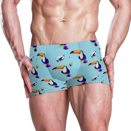 Parrot Bird Mens Swim Trunk Swimwear Bathing Suit Swim Brief Square Leg Board Short S B04048472