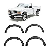 ALMULOO Fender Flare Compatible with 1992-1996 Ford F-150/250/Bronco, 1992-1997 Ford F-350, 81' & 96' Styleside Except Dually Models Wheel Arch Covers Plastic(PP) Textured Black