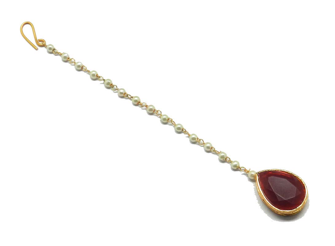 Gold Plated Single,Big Stone Handcrafted Maangtikka for Women (B08RP97CRW) Amazon Price History, Amazon Price Tracker