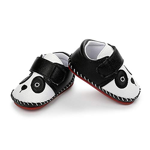 Image of HsdsBebe Baby Boys Girls Pu Leather Hard Bottom Walking Sneakers Toddler Rubber Sole First Walkers Infant Cartoon Slippers Crib Shoes