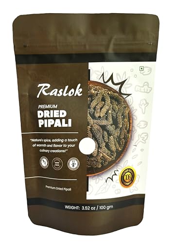 Raslok Dried Pippali Indian Long Pepper Whole | 3.52 oz - 100gm | Pipli Spice Long Pippali Whole | Indian Spices | Organic Whole Black Pepper | Multipurpose Seasoning | Resealable Bag image 5