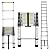 Telescopic Ladders 10.5ft 3.2M 150KG Max Capacity Extension Folding Portable Aluminum Lightweight Easy to Store in Car Trunk Home Loft Attic Step Ladder DIY Builer Supplies EN131