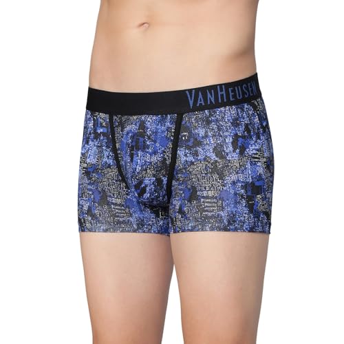 Image of Van Heusen Men's Cotton Trunk - Pack of 1 | Contoured pouch for support | Antibacterial Briefs | Sweat Absorbant | Moistue Wicking | Breathable Everyday Underwear | Long Lasting Color| Fun Prints | Style 10051
