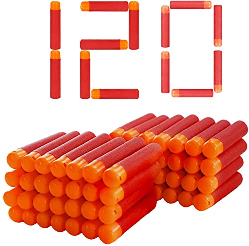 120 Foam Bullets Refill Dart - TILLWELL 3.74in/9.5cm Foam Bullets for Nerf Mega Series Guns Refill Nerf Darts Blasters Pack for Boys Girls Kids Children Thanksgiving Day Christmas Gift
