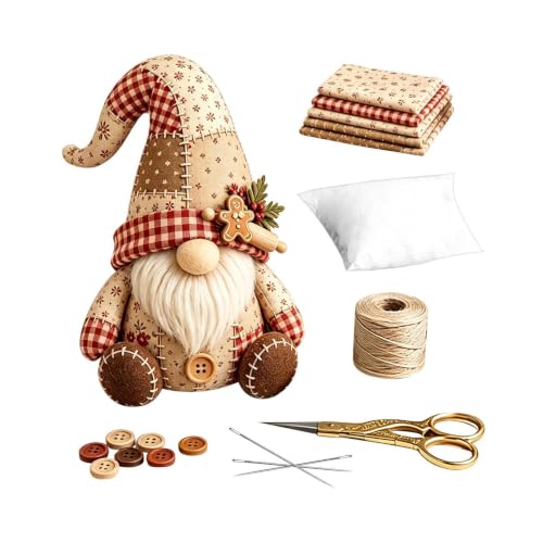 Juego de costura de tela creativo con suministros completos de gnomo artesanal