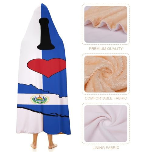 Couverture à capuche El Salvador pour voyage maison et lit doudou - 5