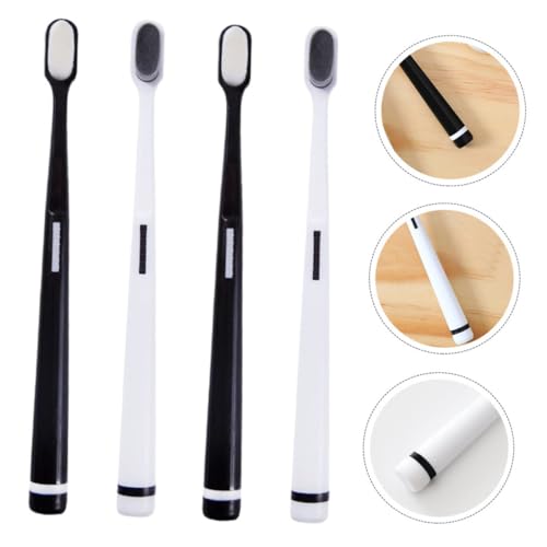 LRXIYODE 4 Stück Weiche Zahnbürste Empfindliche Zähne und Zahnfleischpflege Extra Weiche Borsten Ergonomischer Griff Geeignet für Schwangere und Alltägliche Mundhygiene Weiß und Schwarz – Bild 8