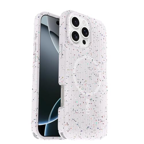 Image of OtterBox Core Series for MagSafe for iPhone 16 Pro Max - Sprinkles White, Sleek Rubber Design, Smooth Finish, Camera Bumpers, and Protective Screen Lip