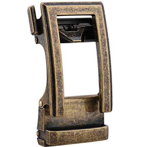 Teensery Men's Ratchet Belt Buckle 36mm Automatic Sliding Belt Buckle Replacement for Leather Belt, Fit for 34-36mm Wide (Ancient Bronze 2)3