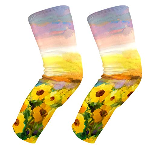 Genouillères de protection motif tournesol pour le sport et jardin