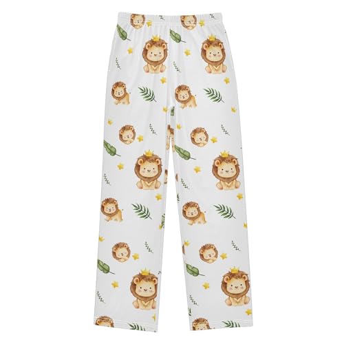 ZZKKO Watercolor Lion Boys Pants for Kids Jogger Pants with Pockets S-XL