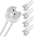 TORCHSTAR 5pcs Pack Mini Bi-Pin Socket up to 75 Watts Ceramic Body with Mica Covers for Light Bulbs with Base GU5.3, G4, MR11, MR16
