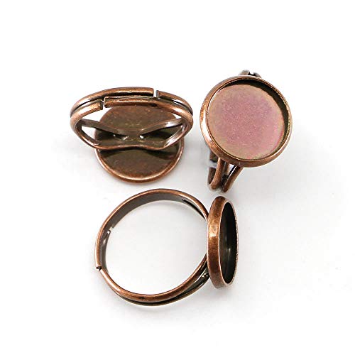 10pcs/lot Adjustable Ring Blanks Base Fit Dia 8-25 mm Glass