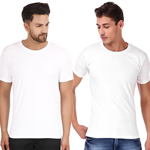 Image of Men's Plain Tshirt | Any Time Wear | Black & White Tshirt |Regular fit Half Slevees Round Neck Pure Cotton Black & White Tshirt | Pack of 2 | Pack of 3