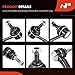 A-Premium Set of 4, Front Sway Bar Link, Outer Tie Rod End, Compatible with Jeep KL Series - Cherokee 2014 2015 2016 2017 2018, FWD Only