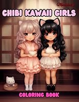 Chibi Kawaii Girls: Coloring book with over 130 cute girls in various settings, jobs and animal costumes. B0CQQRBYDV Book Cover