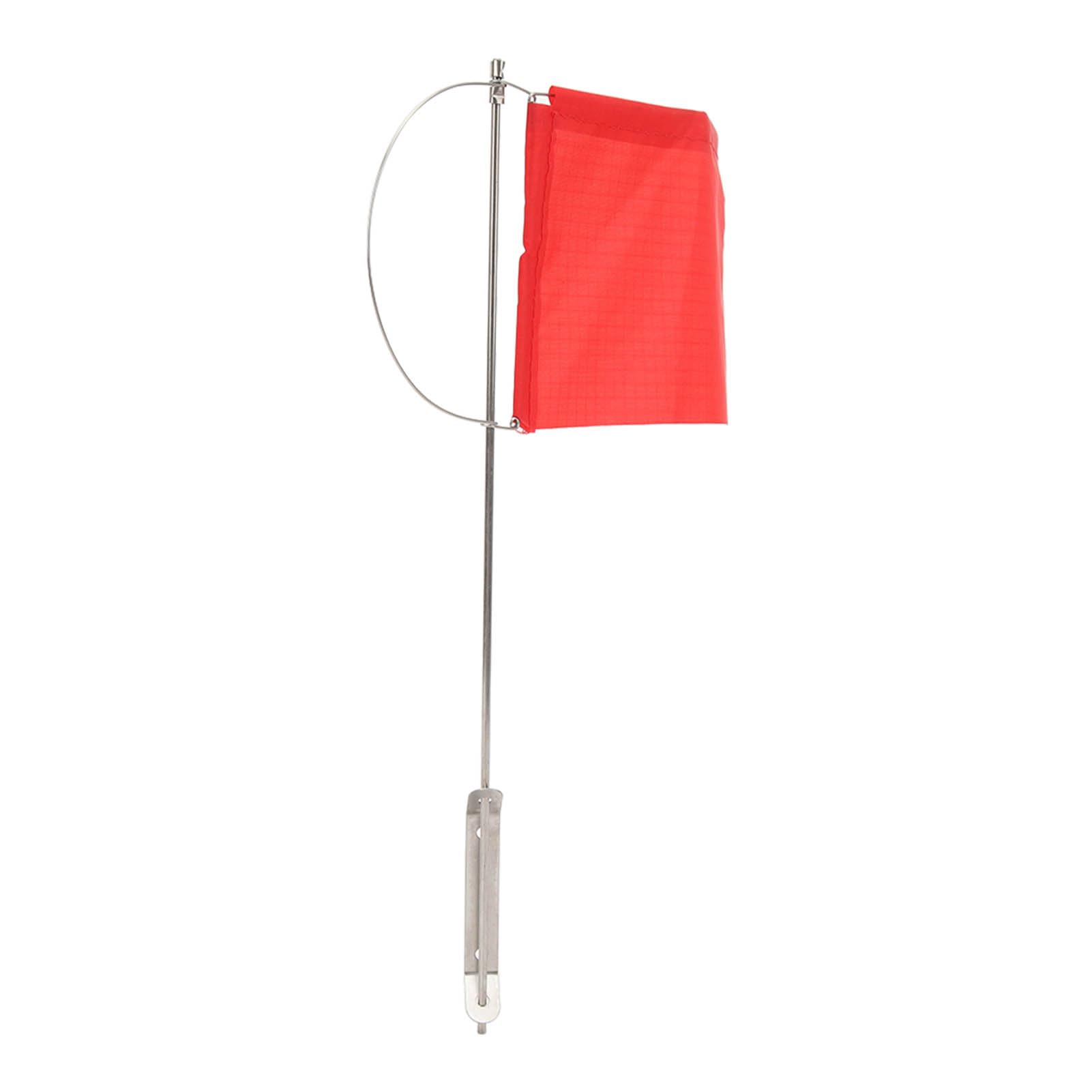 Stainless Steel Marine Mast Flag Wind Indicator, Sailboat Yacht Mast Mount Red Boat Flag for Monotype Sailing (140x120mm / 5.51x4.72 in)