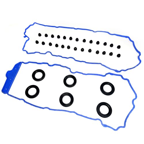 Image of Valve Cover Gasket Set Compatible with Buick Enclave Lacrosse Allure Fits Cadillac CTS SRX ATS XTS STS for Chevrolet Camaro Equinox Traverse Impala for GMC Terrain Acadia 3.6L 3.0L 2009-2016
