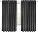 Utopia Bedding Blackout Room Darkening and Thermal Insulating Window Curtains/Panels/Drapes - 2 Panels Set - 7 Back Loops per Panel - 2 Tie Backs Included (Grey, 52 x 63)