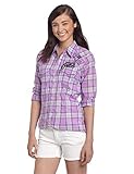 Wrangler Juniors Juiors Rock 47 Woven Embellishment Top, Purple/White, XX-Large
