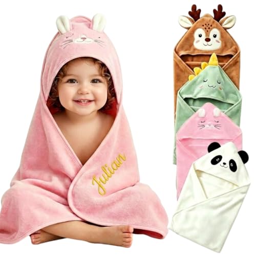campaign:KEQHAULI Custom Product Collection-10%-3 Campaign lD: 1HMIQVTCAZRZS Product name: KEQHAULI Custom Name Embroidered Animal Hooded Towel, Ultra-Soft & Thick Coral Fleece Keepsake Blanket - image 1