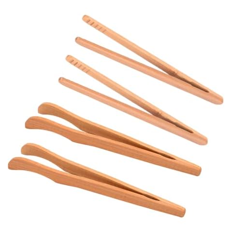 Pinzas de Bambú de Cocina Tokaneit, 4 Uds Cover