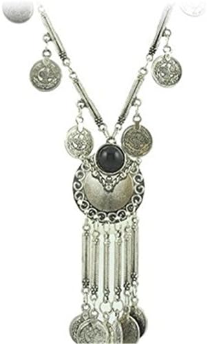 MAIDIEN Coin Tassels Hippie Boho Bohemian Boho Statement Necklace for Women Girls