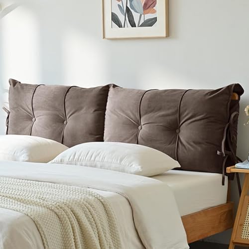 YWQJL Almohada De Lectura Respaldo De Cama Cojin Lectura Comodo Cojín Lumbar Almohada Ergonomica Multiposicion Respaldo Cabecero Funda Desmontable y Lavable(#5,135x55x12cm)