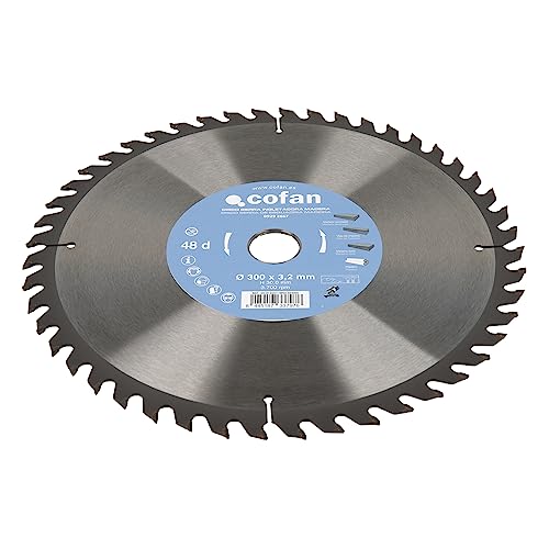 Miniatura 3 de Cofan Hoja De Sierra Ingletadora Disco De Corte Para Madera 48 Dientes Adecuado Para Maderas Laminadas, Maderas Duras Y Plásticos Medidas: 300 X 30 Mm Grosor Del Disco: 3,2 Mm