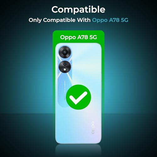 Image of A rtistque Clear Hard Transparent Acrylic Armor Anti-Drop Shockproof TPU Edge Back Cover Case for Oppo A78 5G - Black