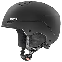 uvex Wanted - robuster Skihelm für Damen und Herren - individuelle Größenanpassung - Nackenwärmer - Black matt - 54-58 cm
