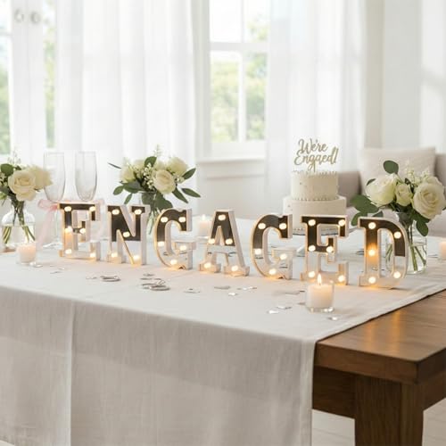 U2KEERE Engaged LED Light up Letter - Mirror Surface Marquee