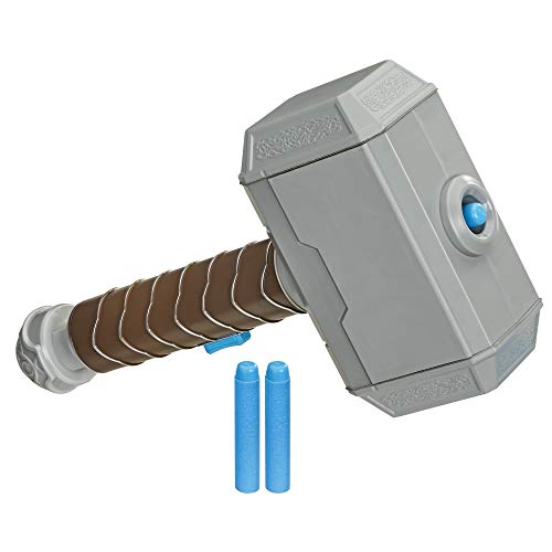 Avengers Nerf Power Moves Marvel Thor Hammer Strike Hammer Nerf Dart-Launching Toy For Kids Roleplay, Toys For Kids Ages 5 And Up #TOP1